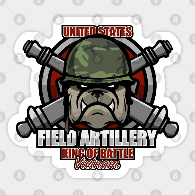 US Field Artillery Vietnam Sticker by TCP